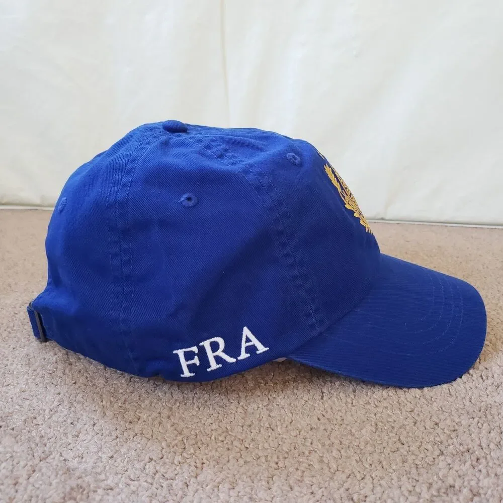 NWT Polo Ralph Lauren France 2026 Soccer Adult Blue Strapback Hat Cap Football