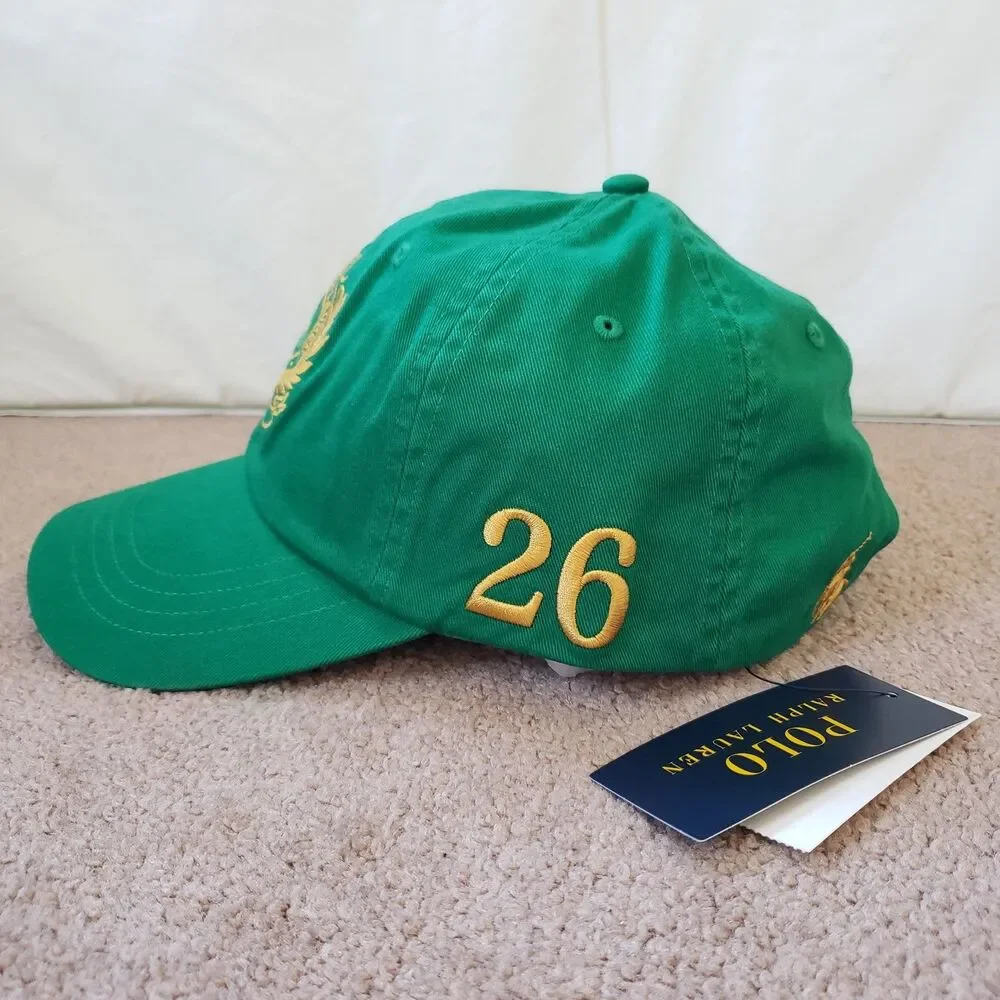 NWT Polo Ralph Lauren Brazil 2026 Soccer Adult Green Strapback Hat Cap Football