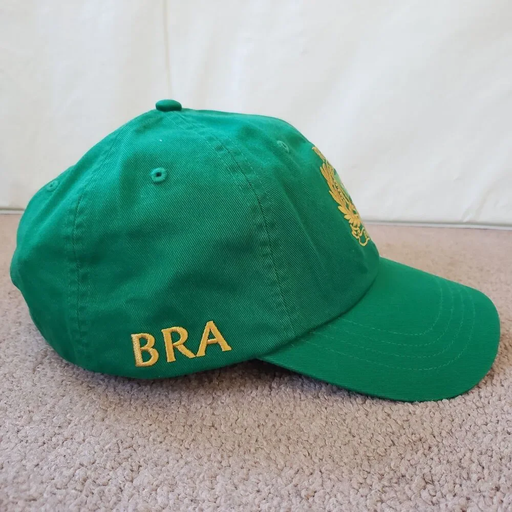 NWT Polo Ralph Lauren Brazil 2026 Soccer Adult Green Strapback Hat Cap Football