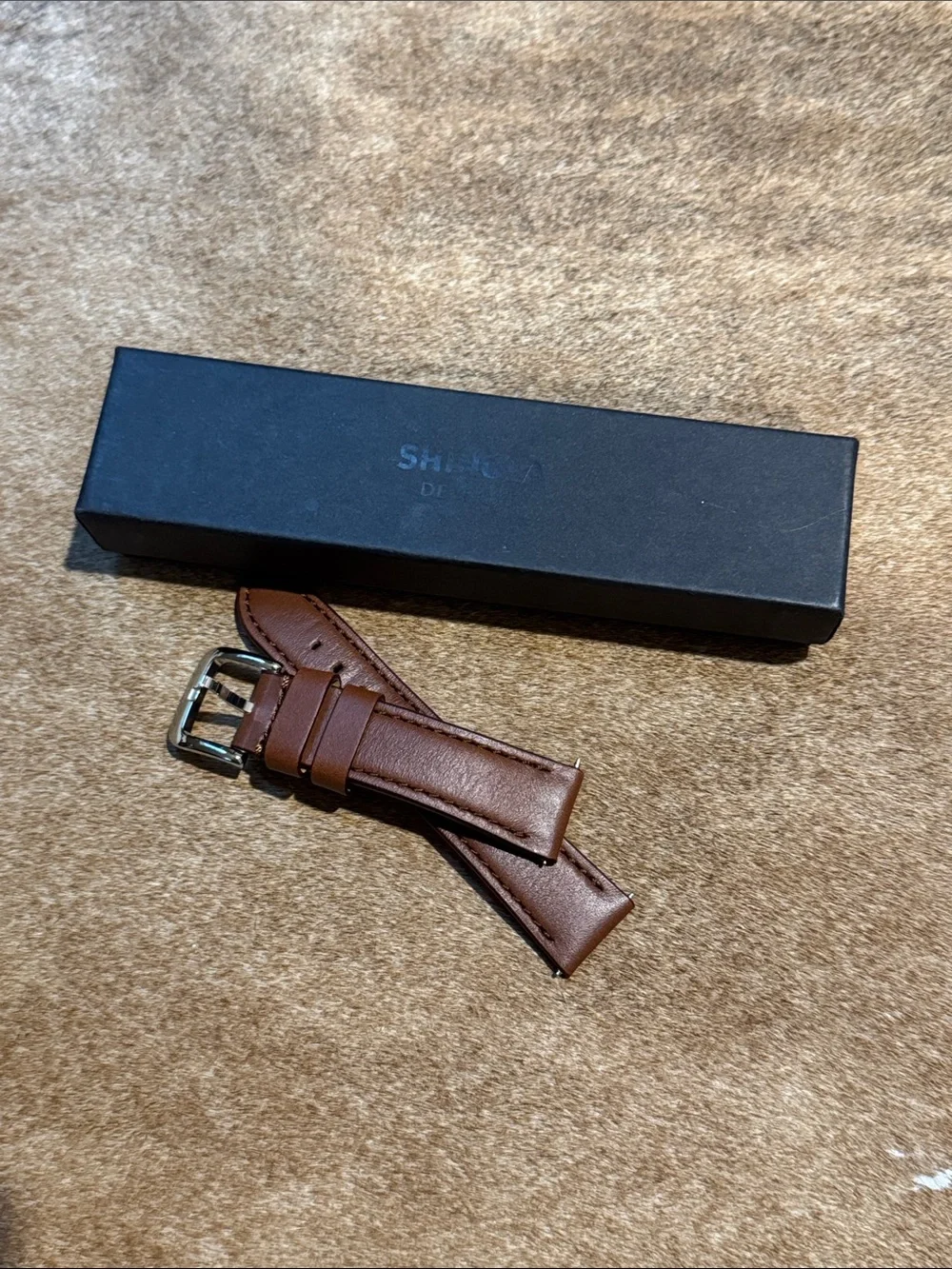 Shinola Leather Watch Strap in Brown 20mm