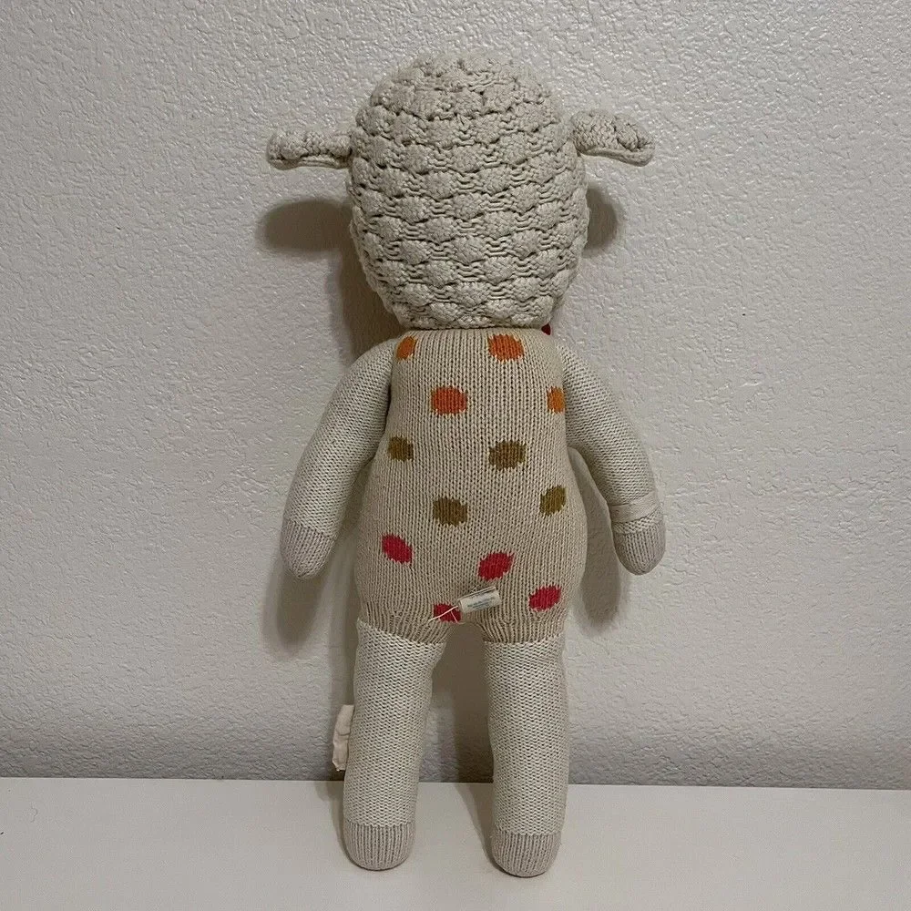 Cuddle + Kind Lucy the Lamb Plush Knit Handmade Doll Stuffed Animal 20