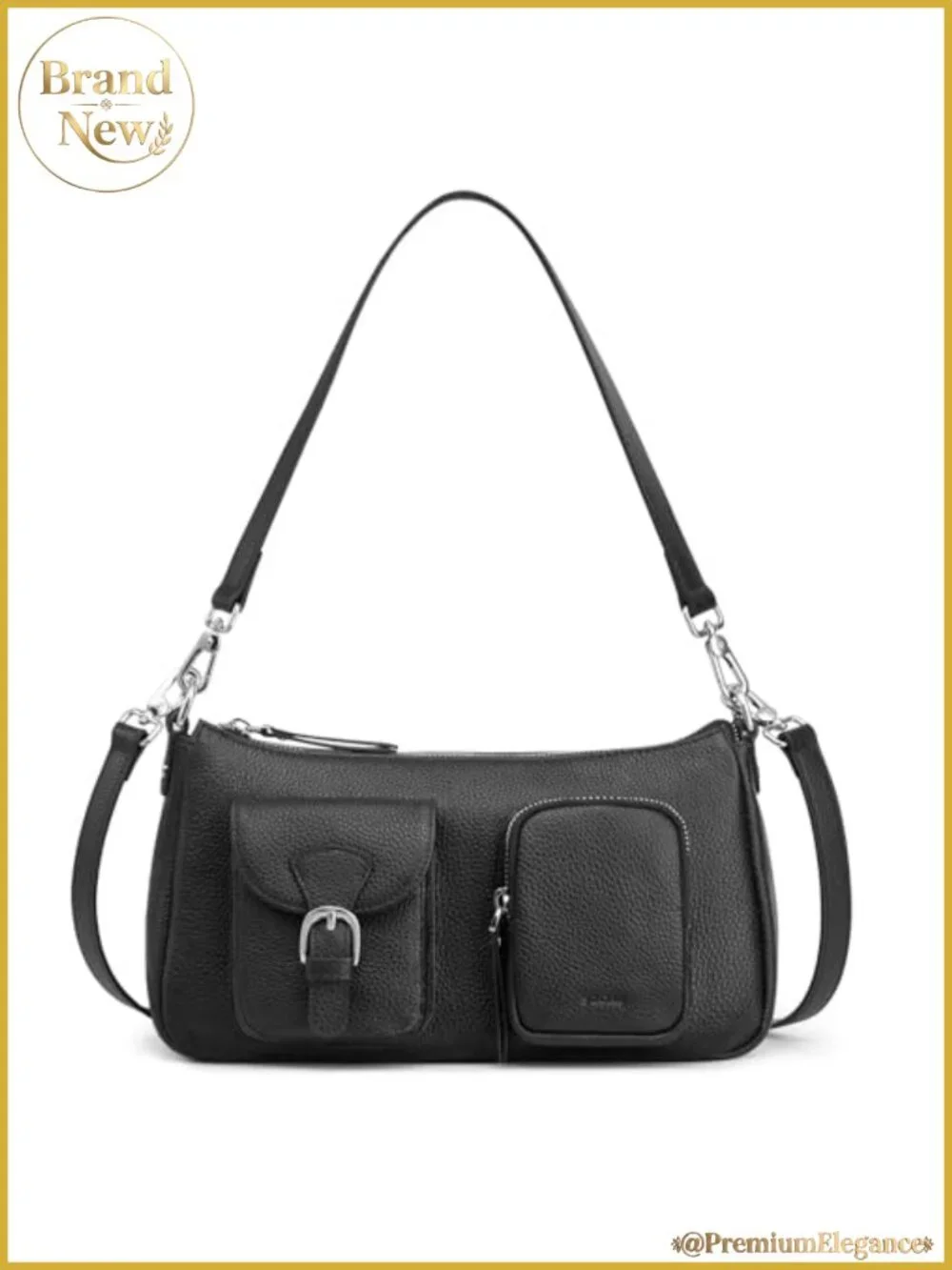 Top Grain Leather Hobo Bag Women Crossbody Shoulder Purse Handbag