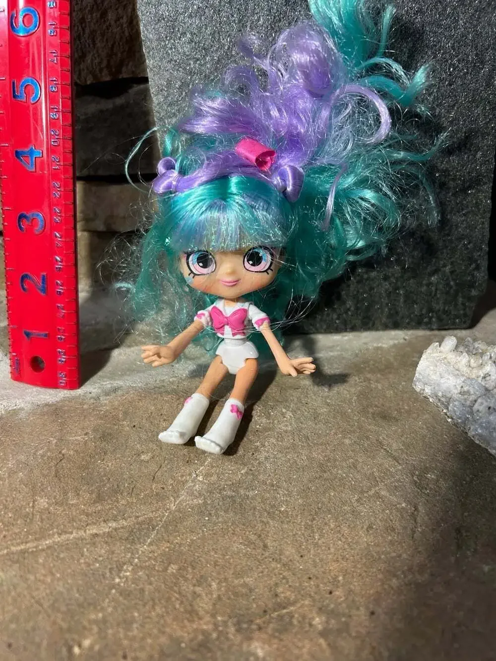 Wild Style Bella Shopkins Doll Bow Lavender Teal purple Hair 5