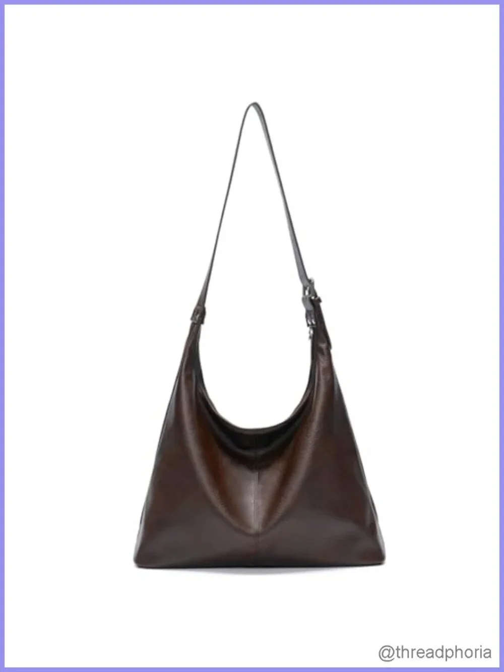 Large Vegan Leather Hobo Bag Slouchy Shoulder Purse Work Tote