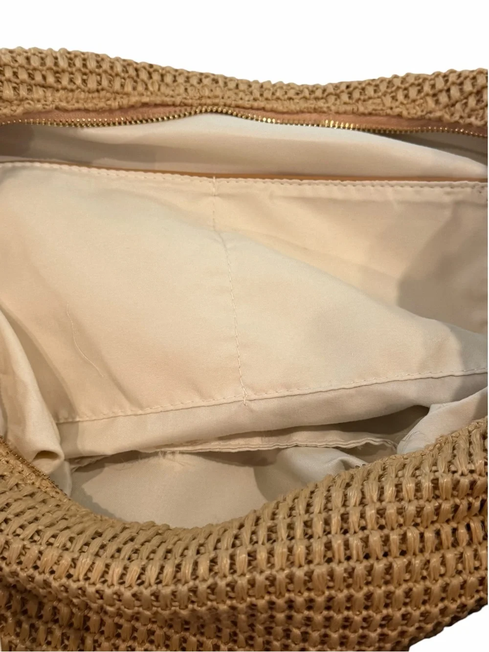 Shiraleah Chicago Tan Woven Hobo Shoulder Bag Anchor Keychain Large