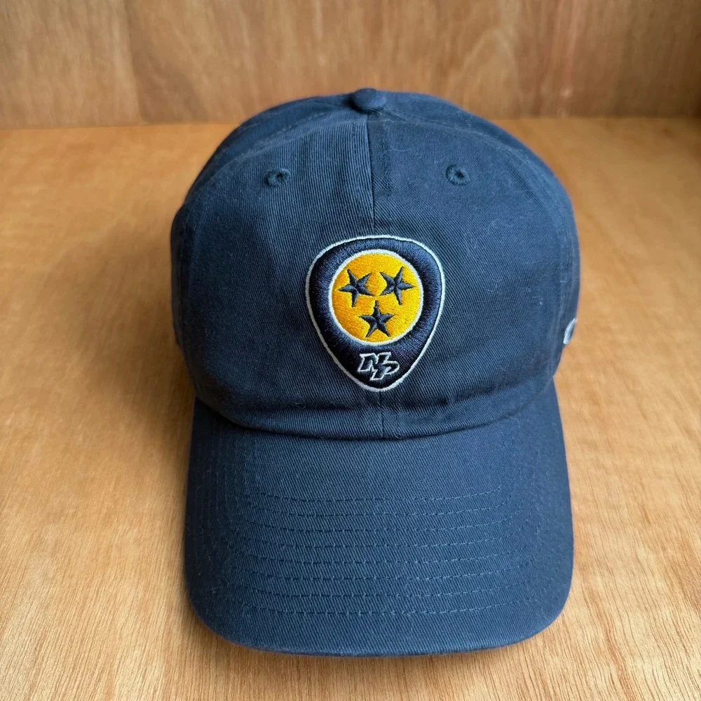 Nashville Predators NHL Navy Blue Guitar Pick Patch Adjustable Hat OSFA cap