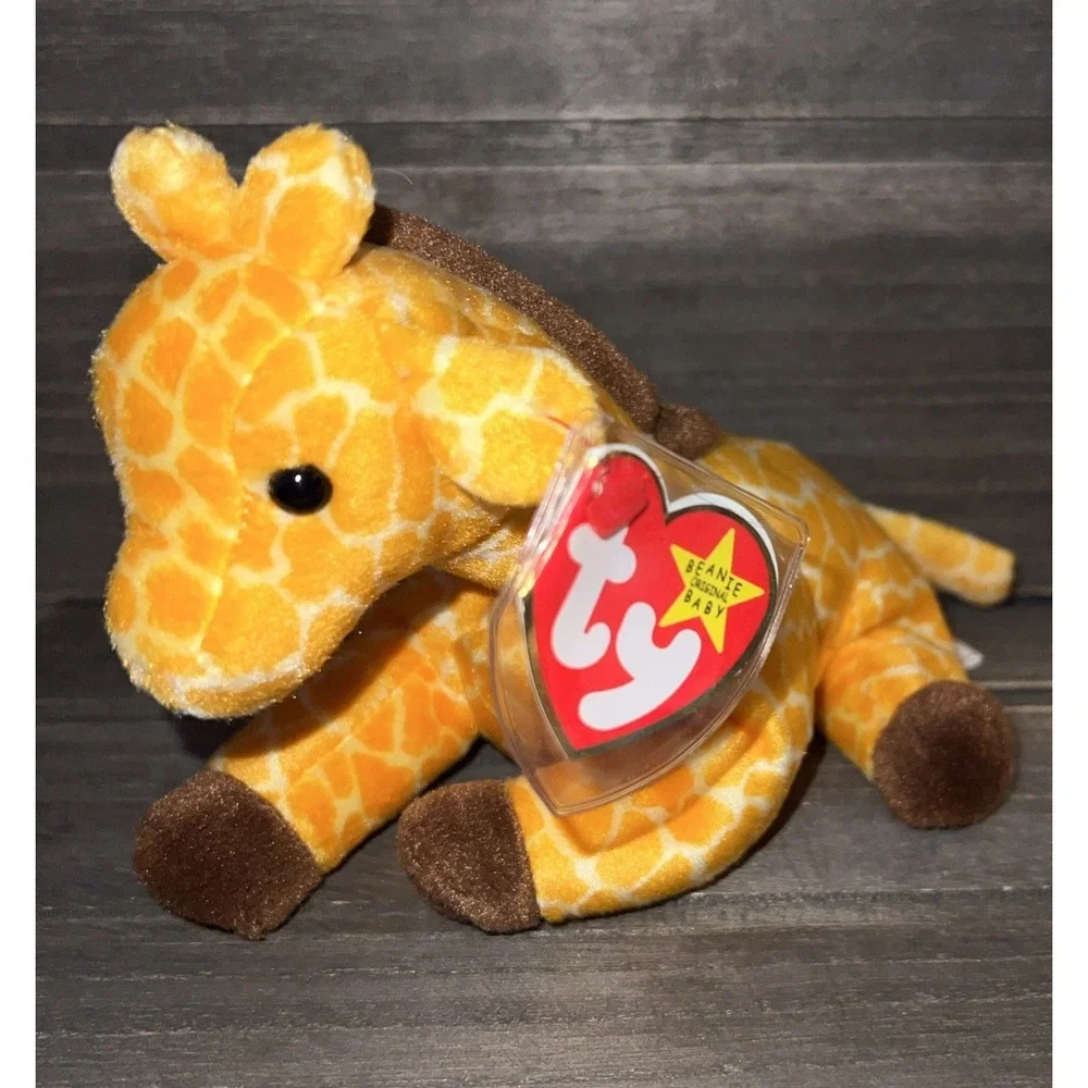 Ty Beanie Baby Twigs the Giraffe Plush Animal 1995 Yellow Orange Spotted Toy