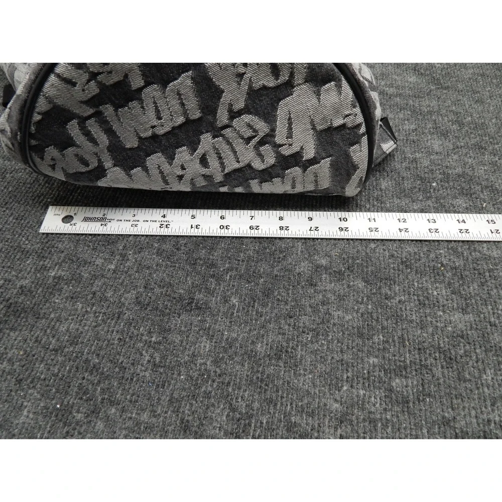 Supreme Fat Tip Jacquard Denim Backpack Black White Graffiti Logo Bag