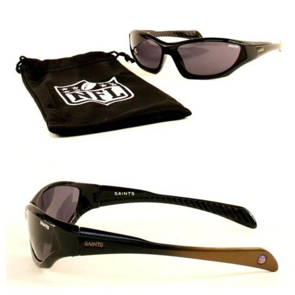 New Orleans Saints Sunglasses Youth Quake with Pouch Bag NFL Official Merch