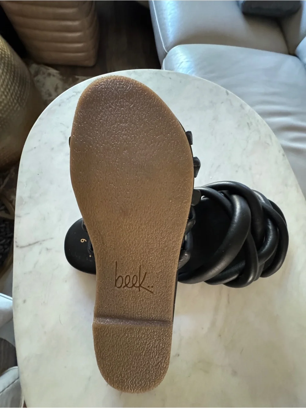 beek Black Slide Sandals for Women sz 6