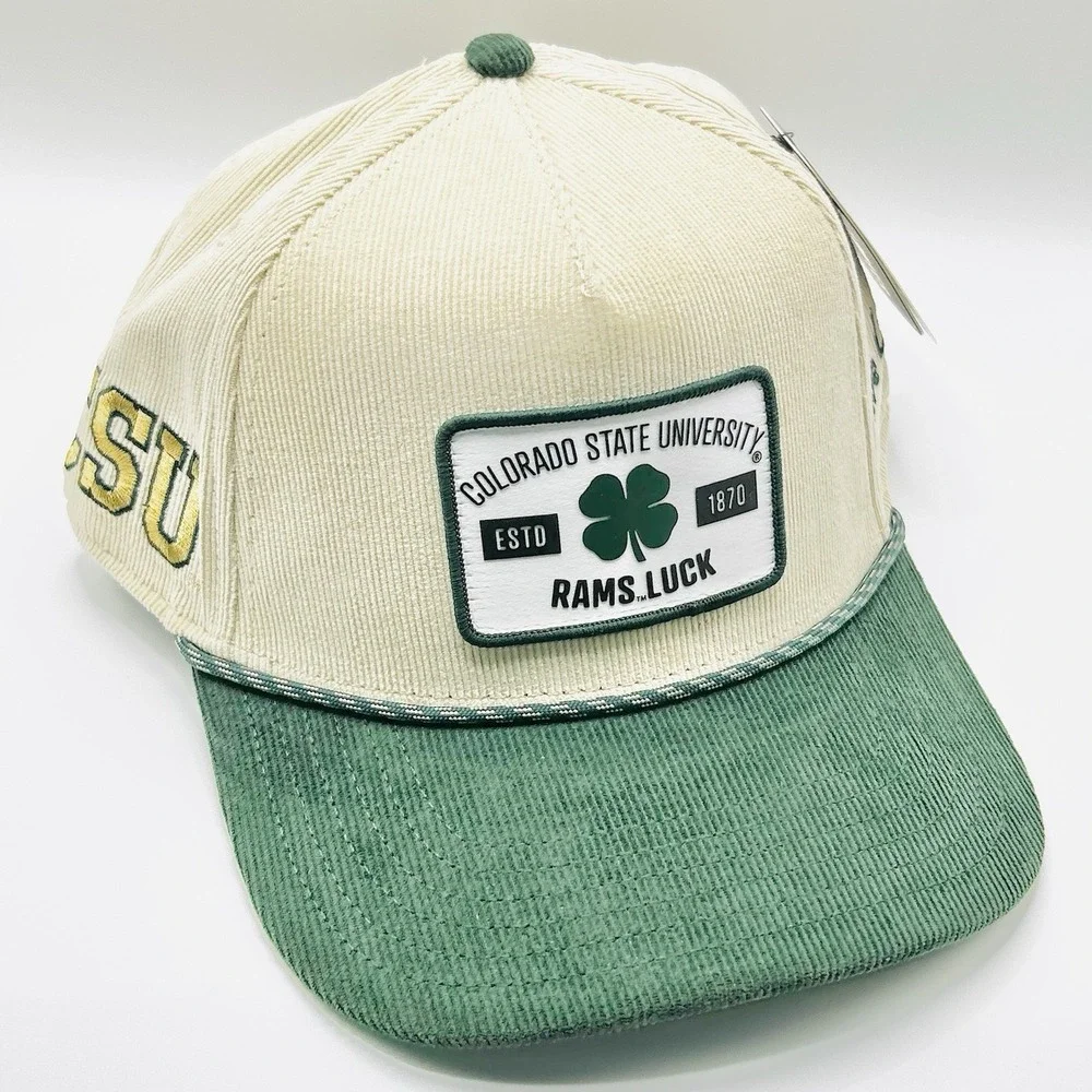 Colorado State Rams Black Clover Corduroy 2-Tone Hat Cap Snapback Adjustable