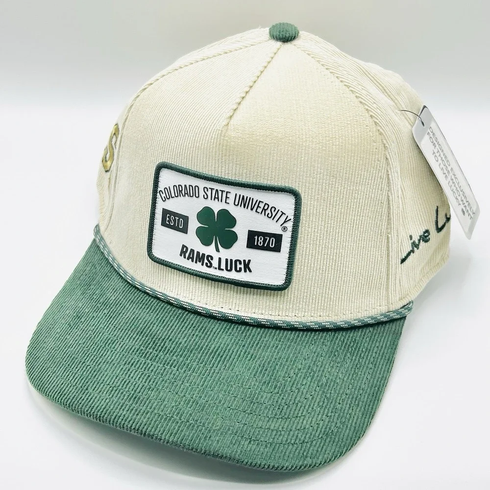 Colorado State Rams Black Clover Corduroy 2-Tone Hat Cap Snapback Adjustable