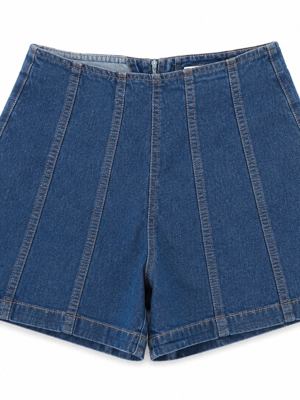 PrettyLittleThing Denim Halter Top & High-Waisted Shorts Set – US Size 2