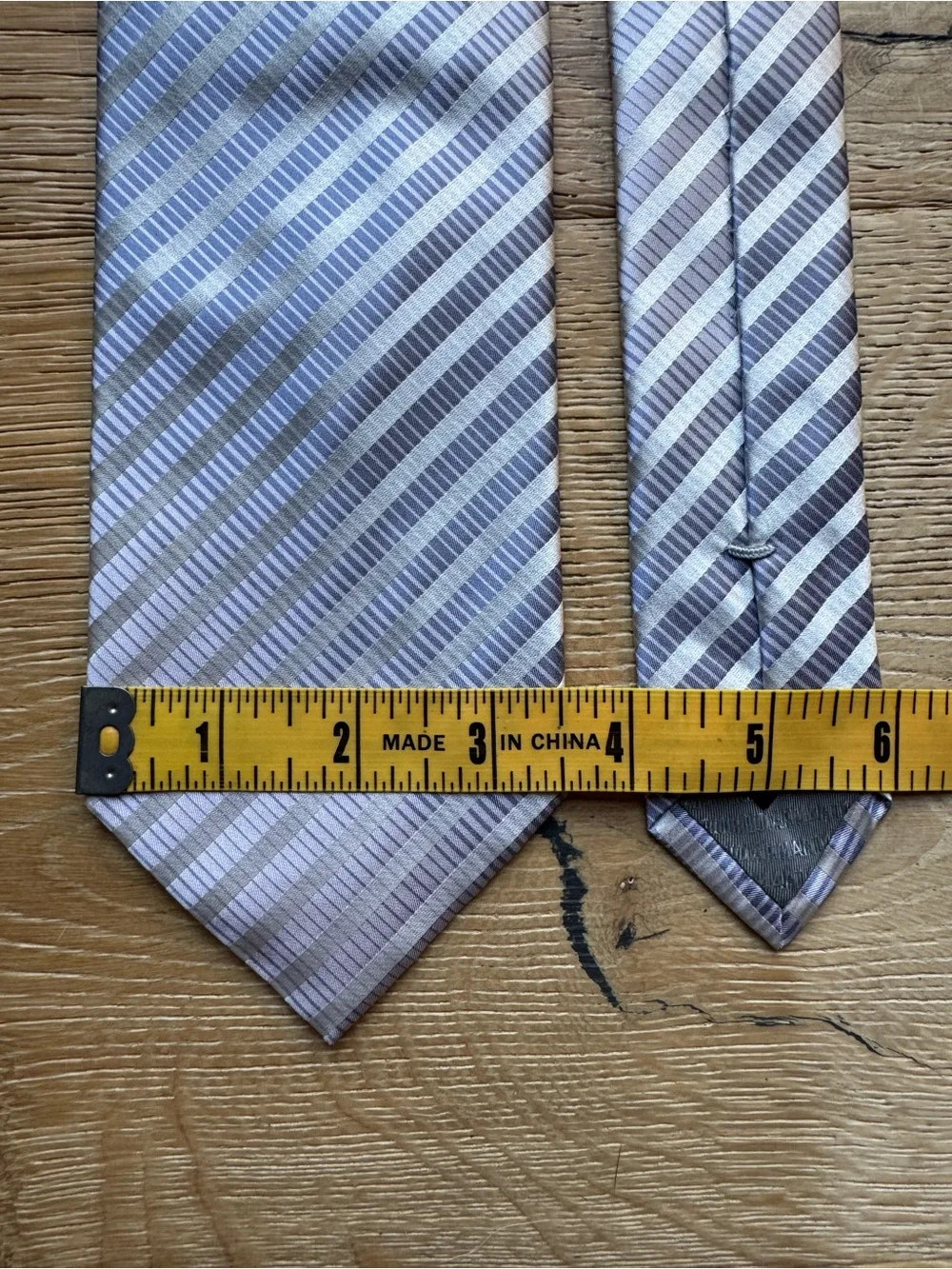 🔥 ARMANI NEW Tie Lavender/ White Striped SILK Made Italy Iridescent Price Firm!