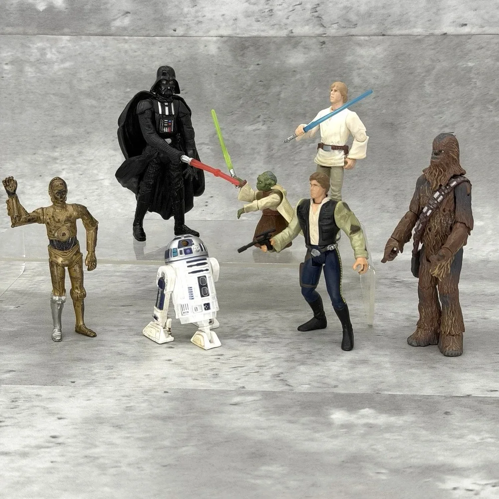 Star Wars Luke, Han Solo, C-3PO, R2-D2, Chewbacca Yoda, Darth Vader Lot of 7