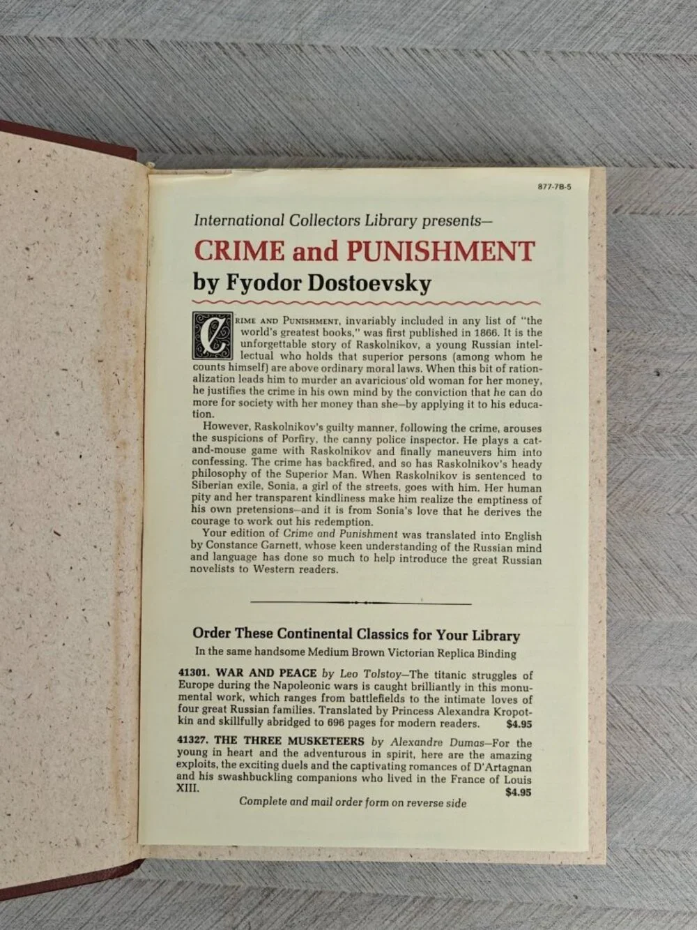 Crime And Punishment Fyodor Dostoevsky International Collectors Lib Hardcover