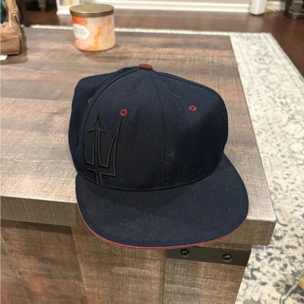 Zephyr Black Trimmed in Burgundy Baseball Hat
