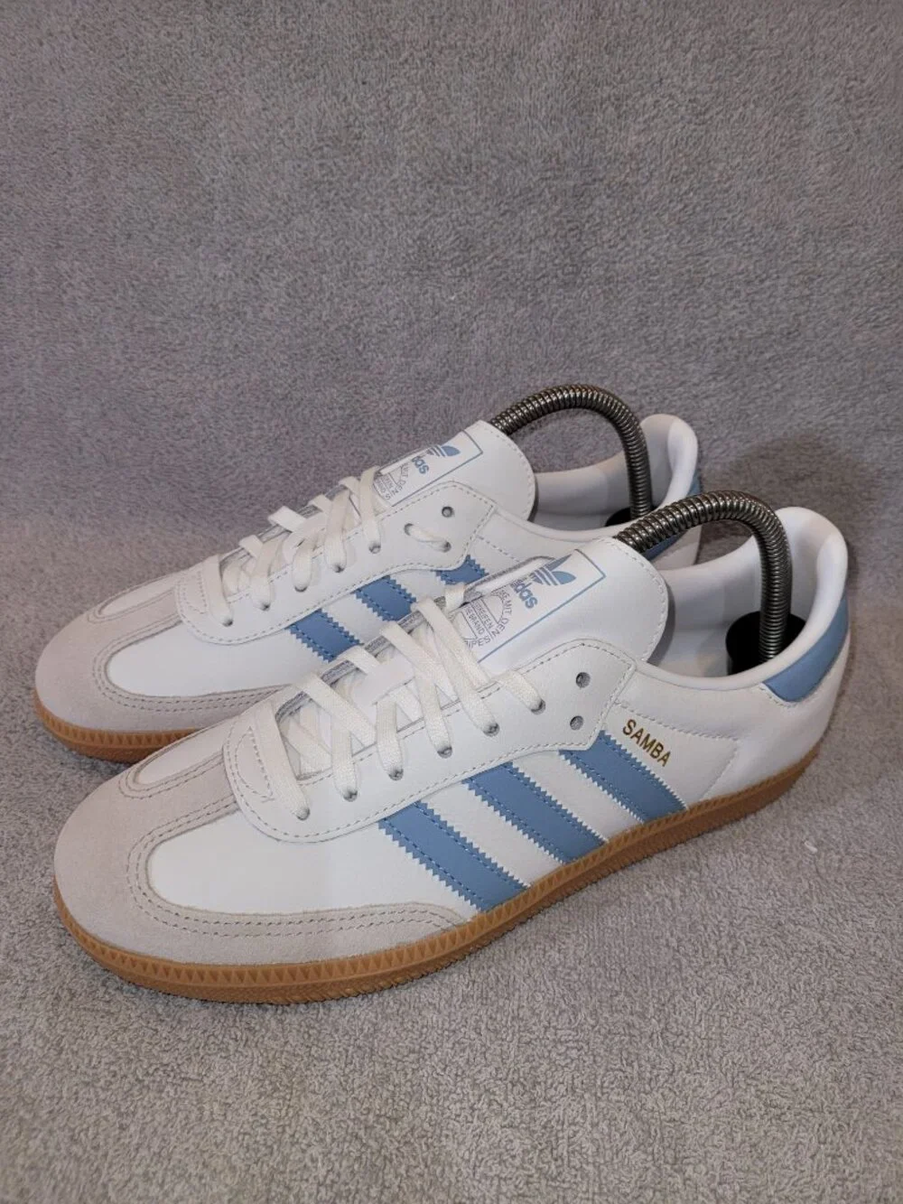 Adidas Samba OG Big Kids Size 7 White Ash Blue size every
