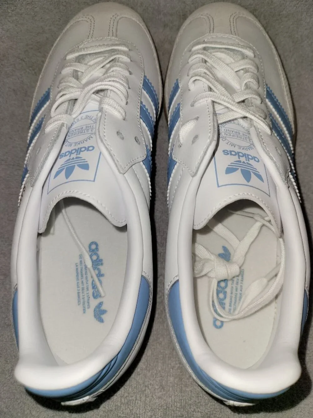 Adidas Samba OG Big Kids Size 7 White Ash Blue if spezial