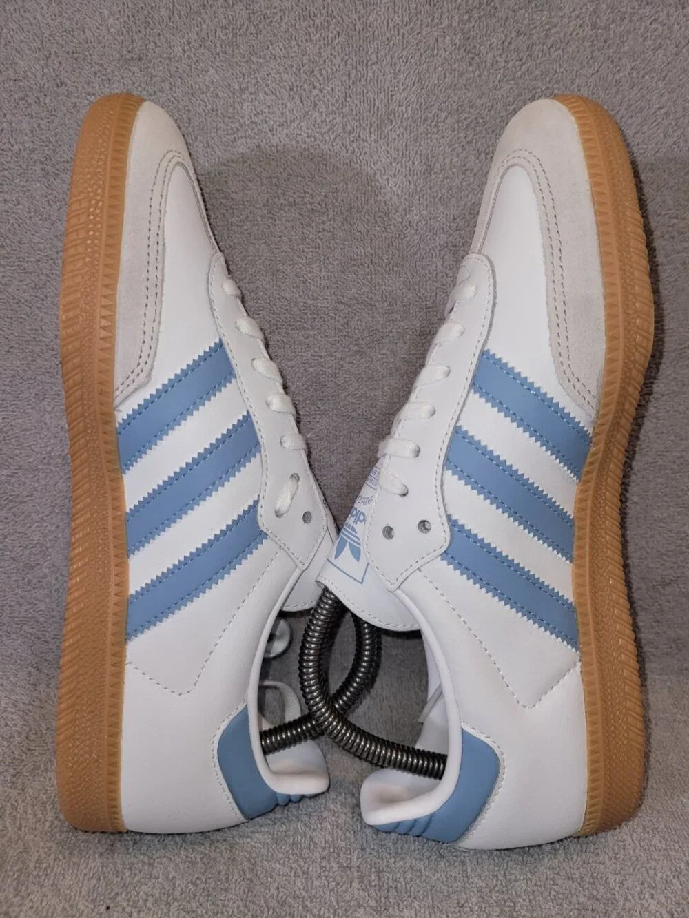 Adidas Samba OG Big Kids Size 7 White Ash Blue ask kid