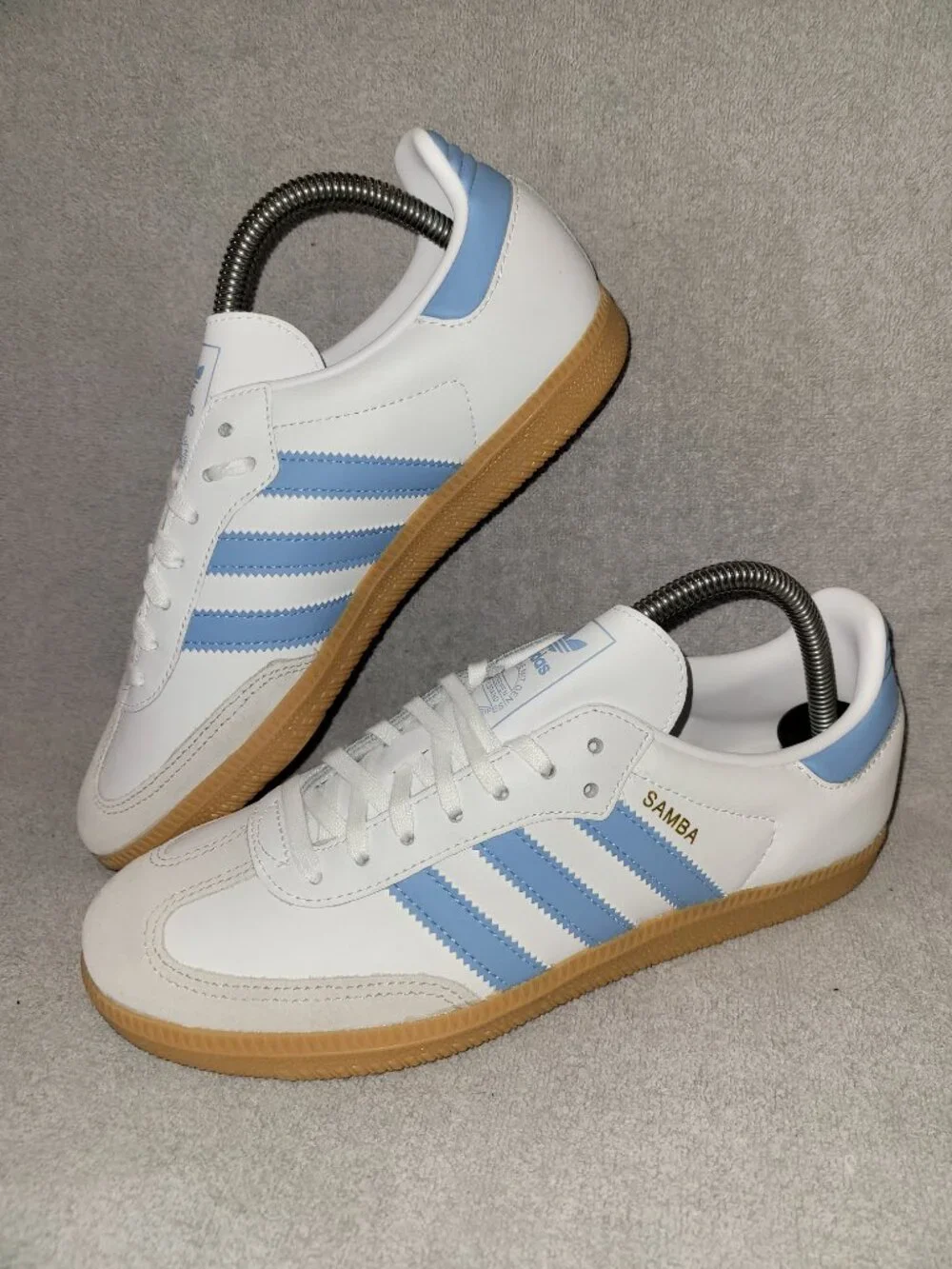 Adidas Samba OG Big Kids Size 7 White Ash Blue receive busenitz jq2832