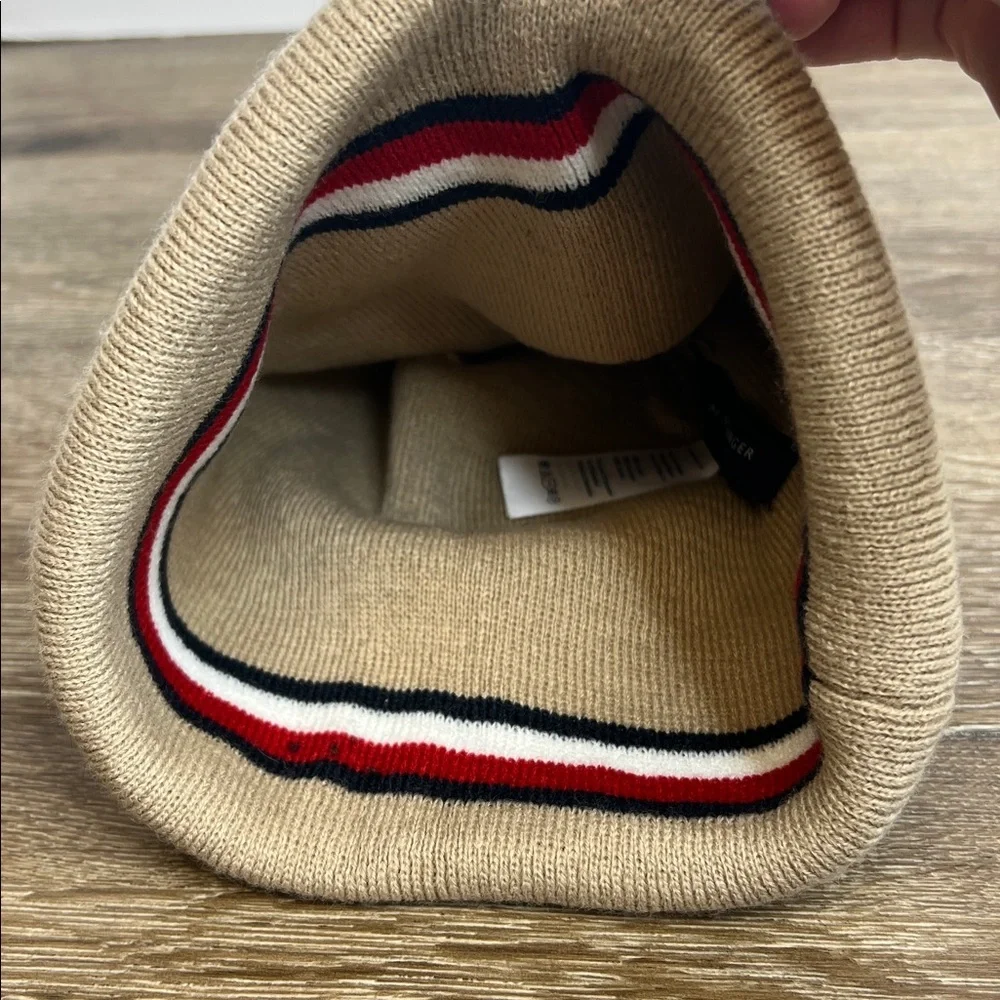 🤍 Tommy Hilfiger Classic Beige Knit Beanie | One Size