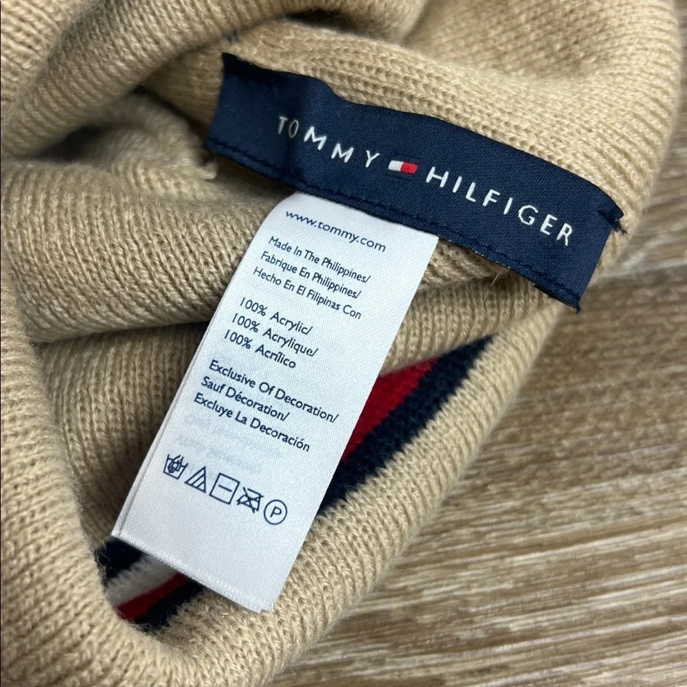 🤍 Tommy Hilfiger Classic Beige Knit Beanie | One Size