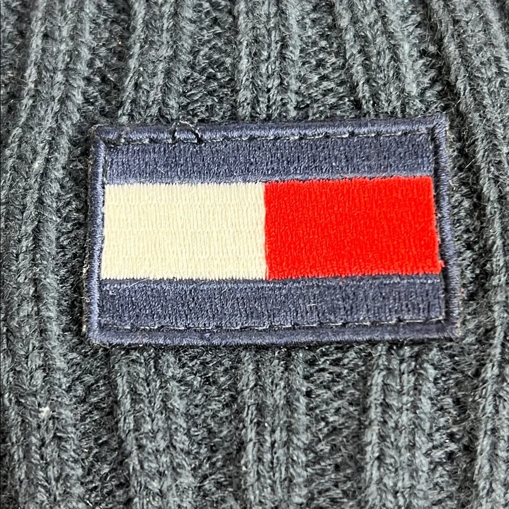 💙 Tommy Hilfiger Navy Blue Ribbed Knit Beanie | One Size