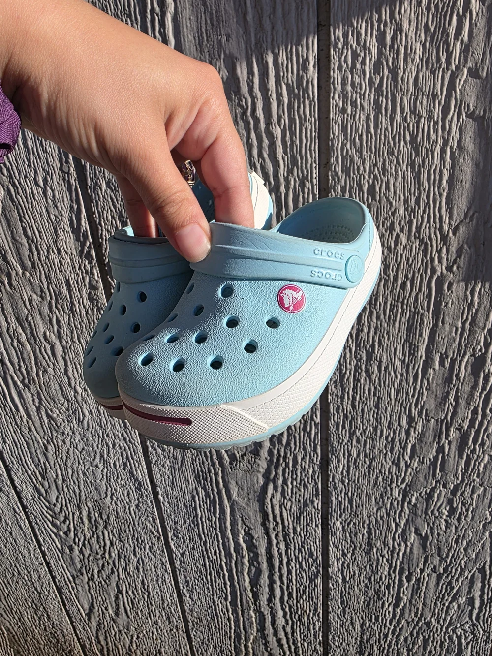 Crocs Toddler Light Blue Platform Clogs C6/C7