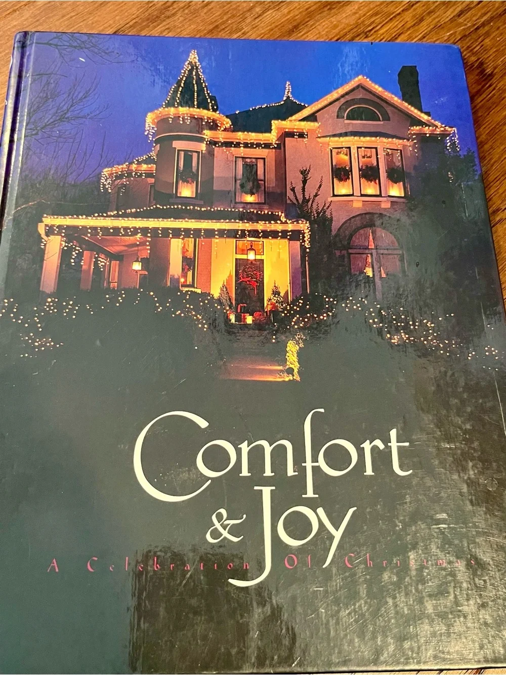 Comfort & Joy Decorative Holiday Book - Blue Hardcover