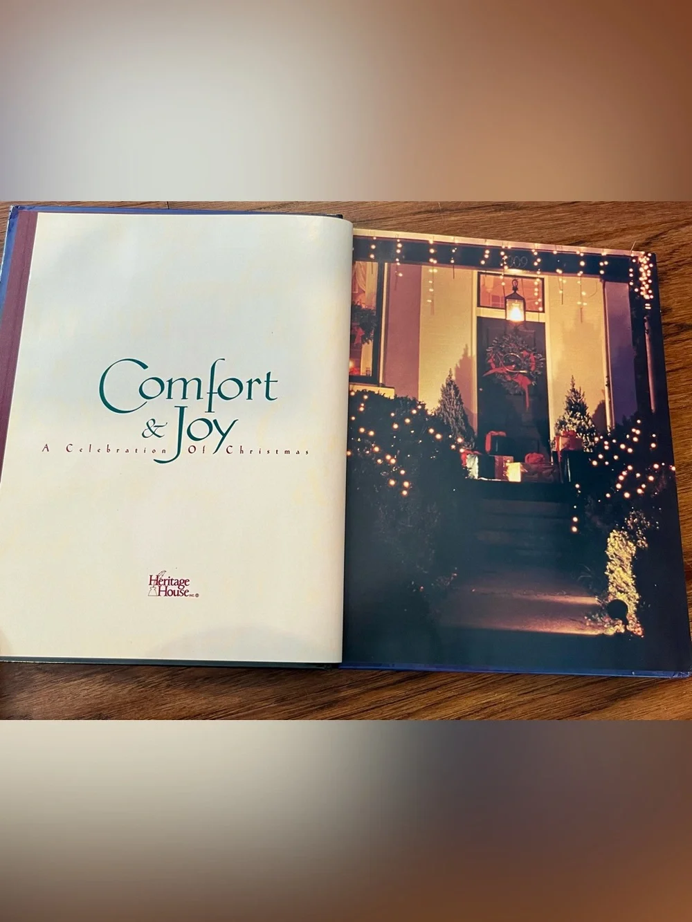 Comfort & Joy Decorative Holiday Book - Blue Hardcover