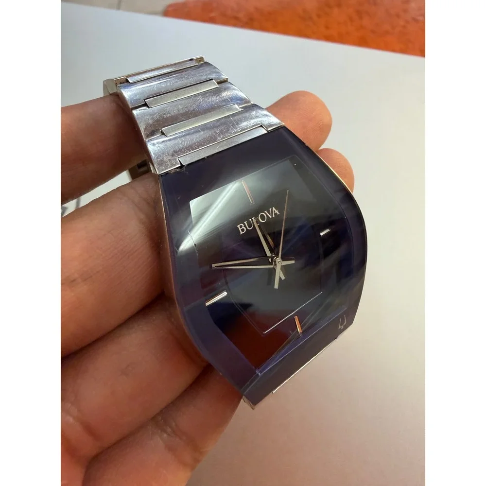 Bulova Futuro Blue Dial Stainless Steel Men's Watch 96A258 082B08120