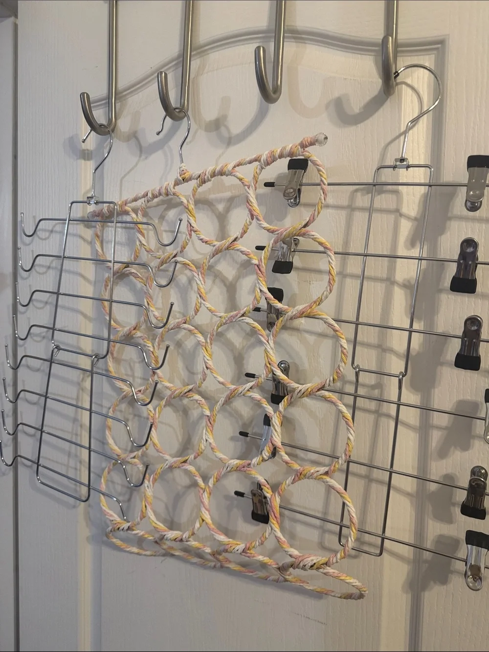 Display hangers keep scarves