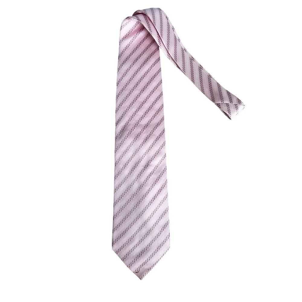 Roberto Villini Silk Tie Pink Diagonal Stripe Regular 3.75