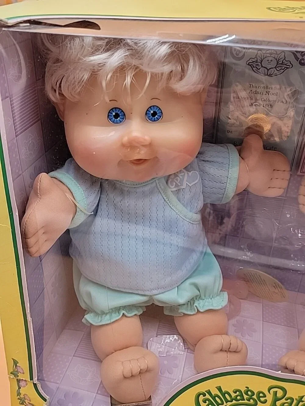 Cabbage Patch Kids 2005 Twin Babies Boy & Girl Blonde Blue Eyes