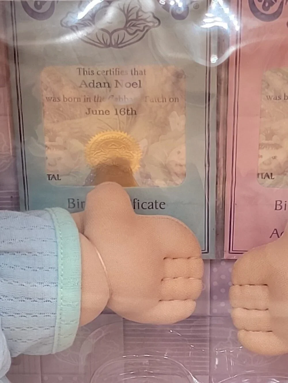 Cabbage Patch Kids 2005 Twin Babies Boy & Girl Blonde Blue Eyes