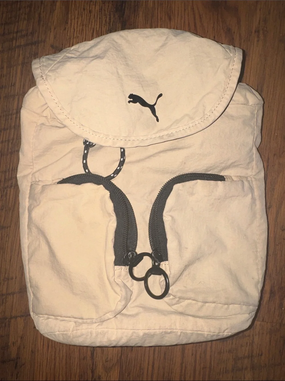 Puma Mini Backpack in Khaki w/ Black Accents 38.B1