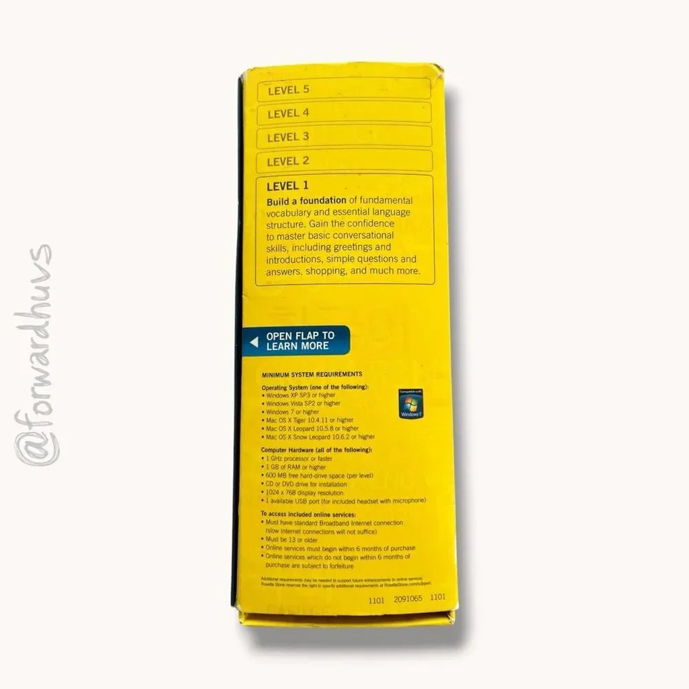 Rosetta Stone TOTALe Spanish Latin America Level 1 Version 4 Software