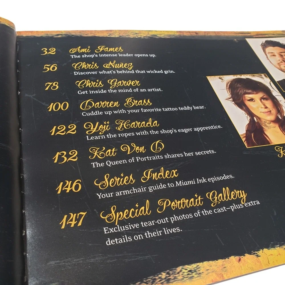 Miami Ink Marked for Greatness TLC Tattoo Book Kat Von D Ami James 2006