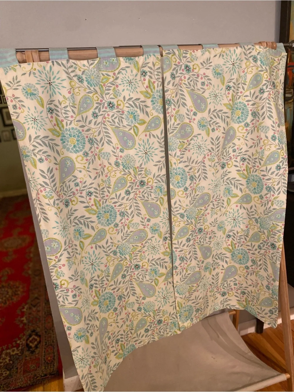 Whimsical Tab-Top Lined Curtain Panel Set, 45”Lx 19”W