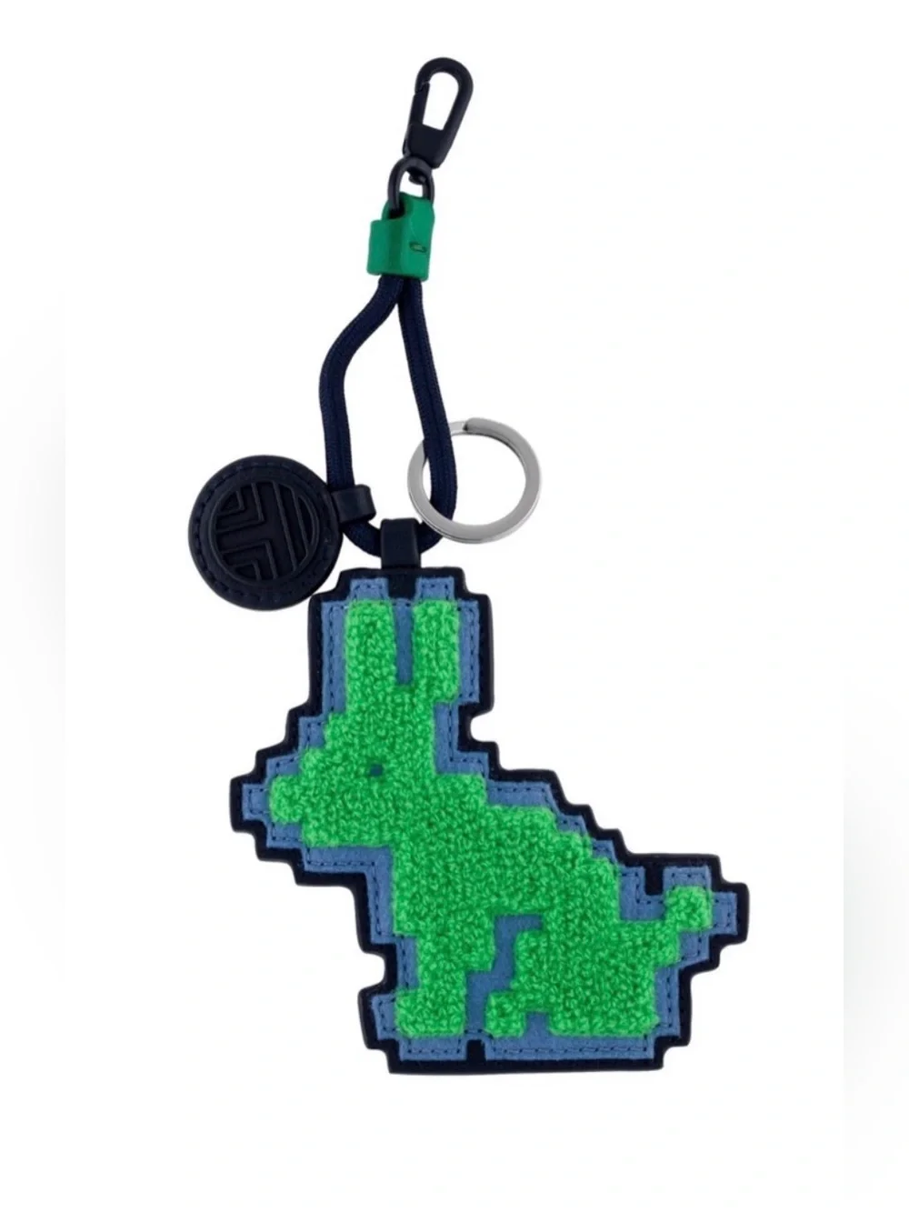 Tory Sport Green and Blue Pixel Rabbit Keychain - Rare
