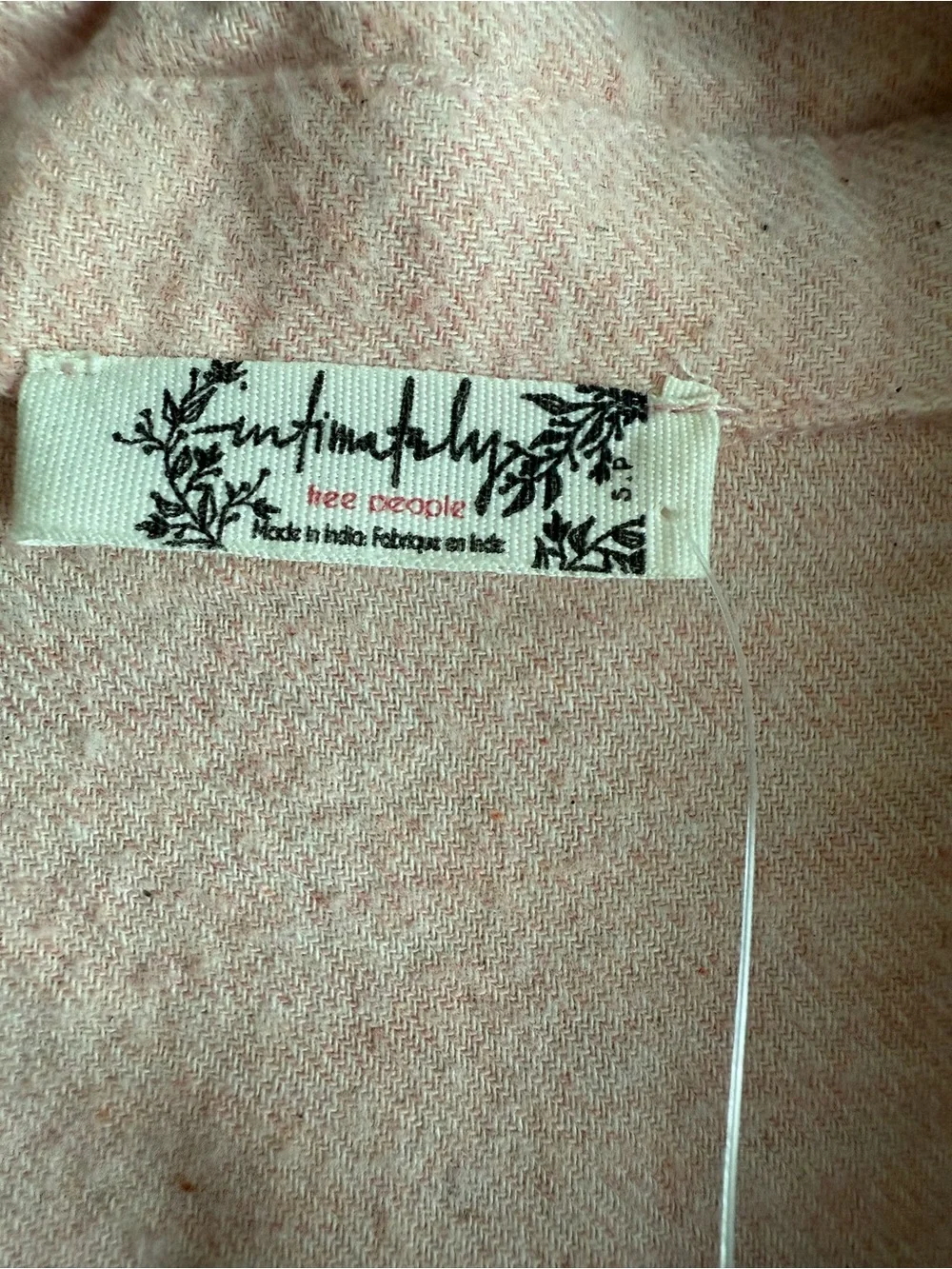 Free People Close to Home Flannel Set Neon Peach