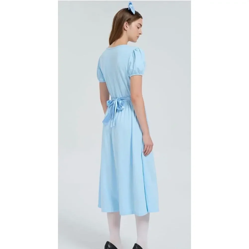 Adult Wendy Darling Cosplay Dress with Matching Blue Hairbow NWOT Medium Costume