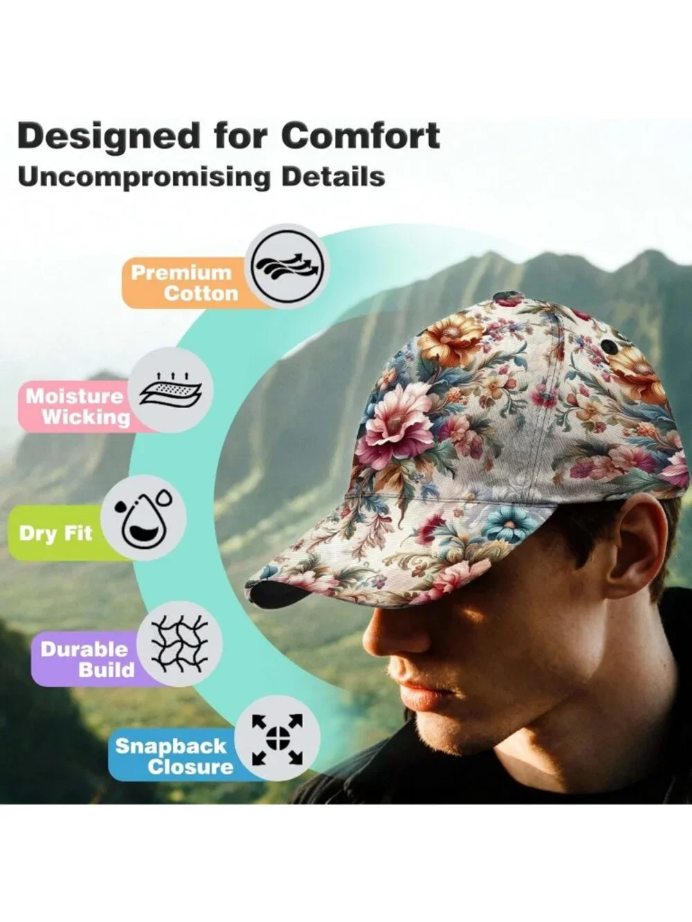 Trendy Full-Print Baseball Cap for Men & Women | Unique Gift Idea Fashion Hat