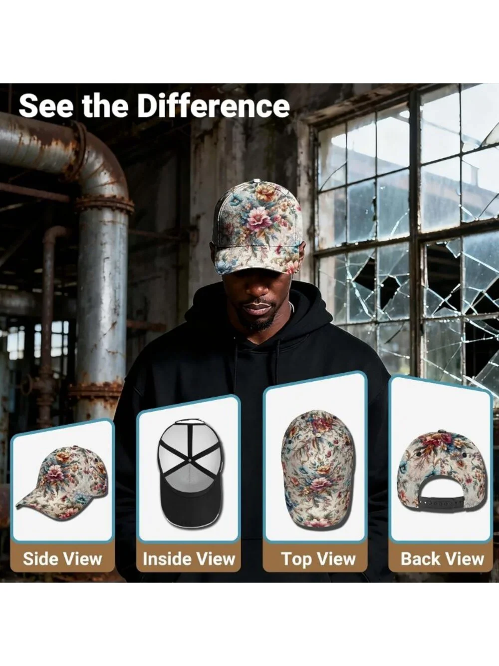 Trendy Full-Print Baseball Cap for Men & Women | Unique Gift Idea Fashion Hat