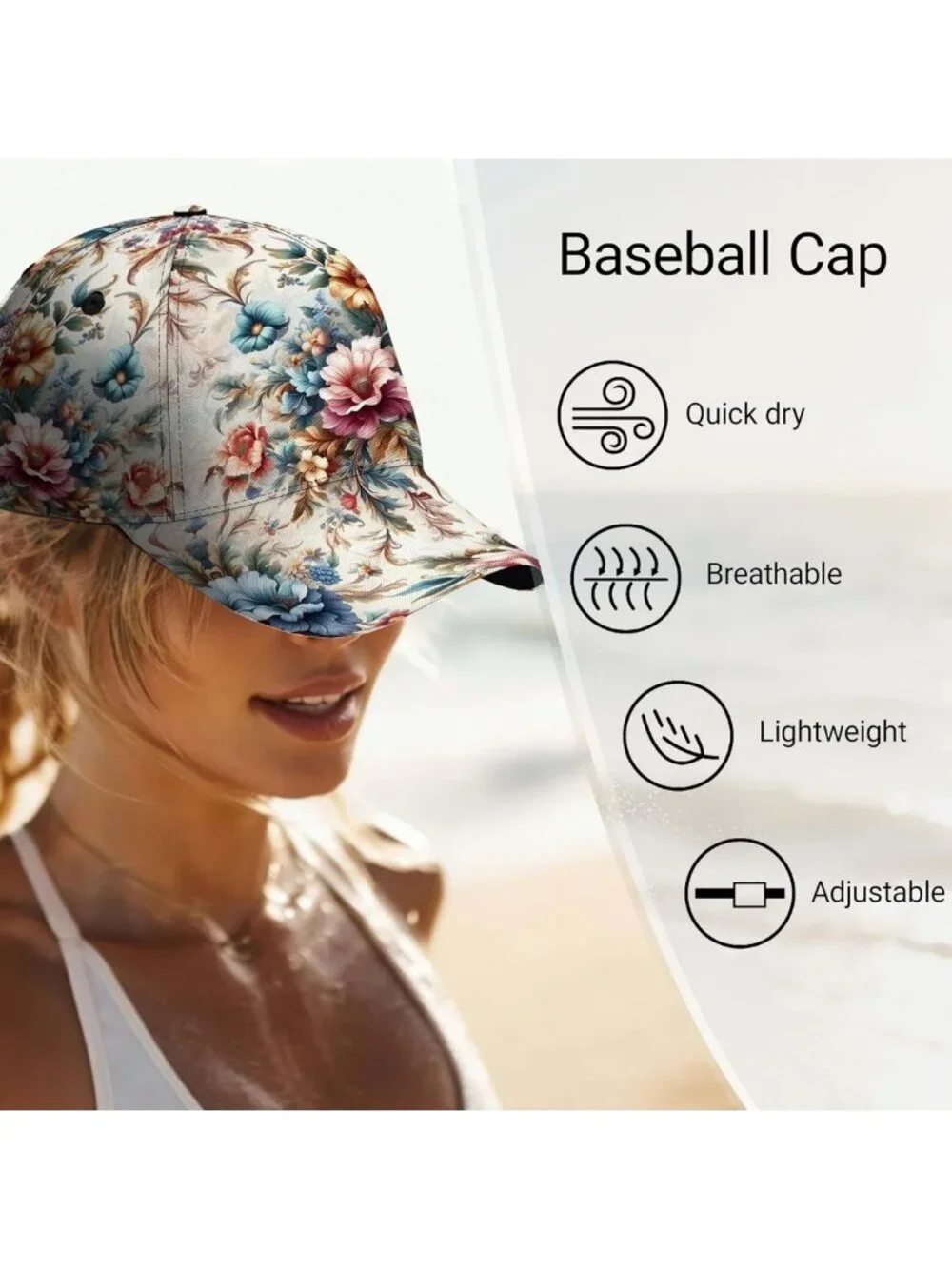 Trendy Full-Print Baseball Cap for Men & Women | Unique Gift Idea Fashion Hat