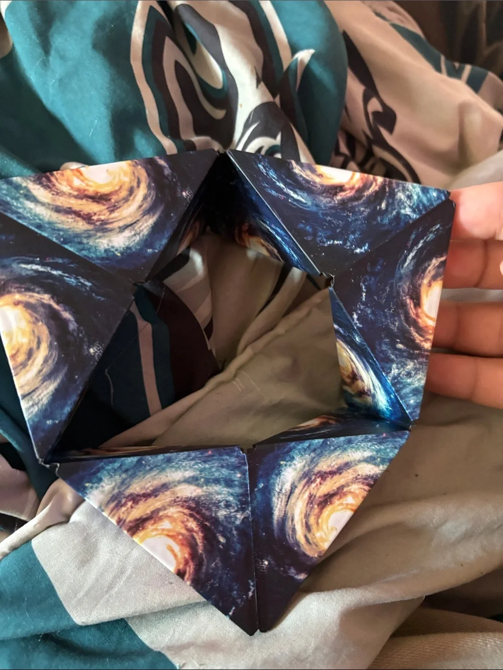 Galaxy Swirl Decorative Pyramid Set - Teal Blue - etc makes 72 shapes