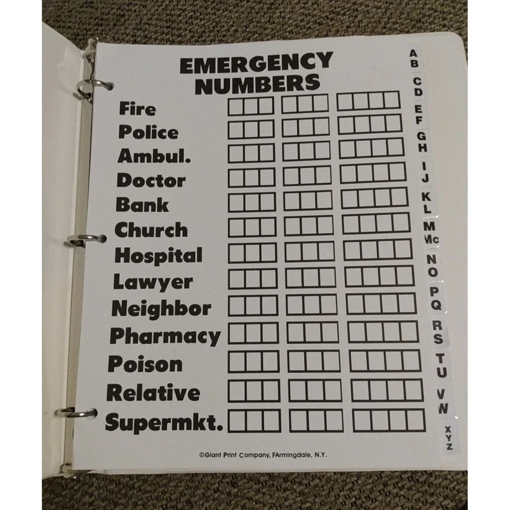 The Giant Print Address Book New, Not Used Vision Impaired Seniors Elderly Help