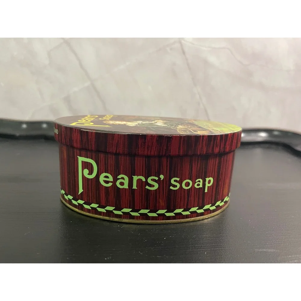 Vintage Pears Soap Oval Tin Bubbles Art Lillie Langtry Quote Collectible Storage