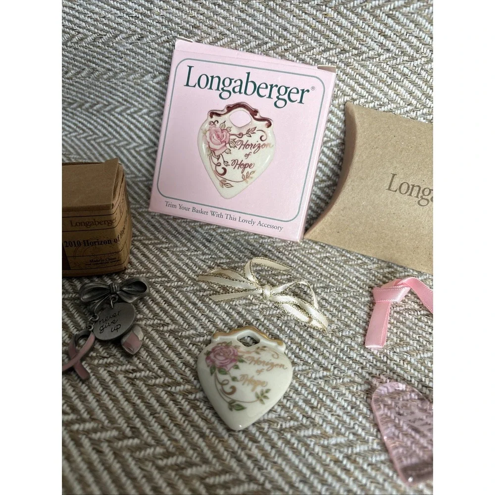 1997, 1999, 2009 & 2010 Longaberger Baskets Horizon of Hope Tie-On Pin